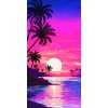 Textilomanie Plážová osuška TAHITI 100x180 cm fialová, 100% mikrovlákno