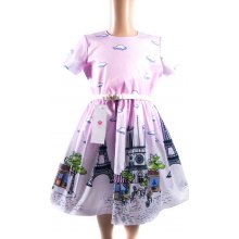Detské šaty Paríž svetlofialová