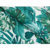 Bavlnená látka/plátno Sandra SA-484 Modro-zelené kvety a listy monstery na bielom - šírka 160 cm