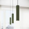 SOLLUX LIGHTING Závesné svietidlo ALORA, olivovo zelená, Ø 8 cm, kov, GU10 - LW.1611