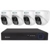 Securia Pro IP 4 kamerový systém 6MPx, NVR4CHV6S-W DOME smart, biely, kov Nahrávanie: bez disku