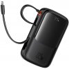 Baseus power banka Qpow Pro+ (P10067101113-00) – Lightning, 2× USB-C, USB-A, 10 000 mAh, 22,5 W, USB-C kábel, rýchle nabíjanie, čierna