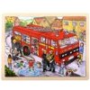 Bigjigs Toys Drevené puzzle hasiči 24 dielikov