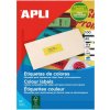 Etikety farebné 70x31mm APLI A4 100 hárkov fluo červené