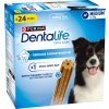 PURINA Dentalife Snacky pre starostlivosť o zuby pre stredne veľkých psov (12-25 kg) - 24 tyčiniek (8 x 69 g)