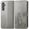 VSETKONAMOBIL 70605 ART FLOWERS Peňaženkový obal pre Samsung Galaxy A15 / A15 5G šedý