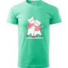 Mačky vo svetri - Klasické pánske tričko vyššej gramáže - 2XL ( Mätová )