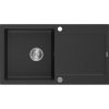 Mexen Leo - drez granitový 90x50cm, 1-komorový, čierna-strieborná, 6501901010-73