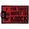 CurePink AC/DC For Those About To Knock GP85128 červená 60 x 40 cm