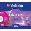 DVD+R VERBATIM slim colour 5ks