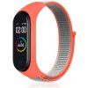 Xiaomi Mi Band 3/4 nylonový náhradný náramok na suchý zips Farba: Oranžovo-šedá MBSCZ-NLN012