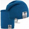 Dráče Čiapka pletená a nákrčník Colors set vzor 17 modrá