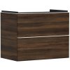 Hansgrohe Xelu Q Umývadlová skrinka, 63x78x50 cm, 2 zásuvky, tmavý orech/matná biela 54030700-HG