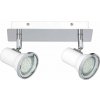 Rabalux 5498 LED prisadené kúpeľňové bodové svietidlo Steve 2x4,5W | GU10 | 860lm | 4000K | IP44 - biela