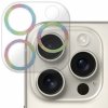 NORTHJO tvrdené sklo s trblietavými rámčekmi na ochranu šošoviek fotoaparátu pre iPhone 16 Pro / 16 Pro Max - dúhové - možnosť vrátiť tovar ZADARMO do 30tich dní