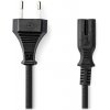 Nedis PCGB11040BK20 - Euro Napájecí Kabel | Rovná Euro Zástrčka – IEC-320-C7 | 2 m | Černý