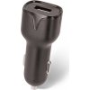 Autonabíječka Setty 1x USB 2,4A černá + USB-C kabel 1,0 m