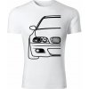 T-ričko BMW e46 line pánske tričko Farba trička: Fialová, Farba potlače: Čierna, Veľkosť: 4XL