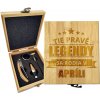 Sablio Darčeková sada na víno Tie pravé legendy sa rodia v apríli: 147×168×49 mm