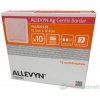Allevyn Ag Gentle Border Krytie na rany 12,5 x 12,5 cm adhezívne krytie so silikónom s obsahom striebra 10 ks
