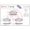 BREMBO Sada brzdových platničiek kotúčovej brzdy P28045