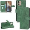 Peňaženkové kožené puzdro SKIN FEEL na Motorola Moto G32 - Zelená