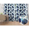 Biante Bavlnený záves Sandra SA-574 Modré hexagóny na bielom 150x230 cm