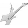 Strieborný prívesok gitara elektrická