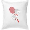 Bedminton - pálka a košík - Vankúš 50x50 - 50x50 - Vrátane výplne ( Biela )