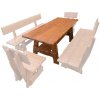 Drewmax Zahradní stůl MO268, smrk masiv (Barva dřeva: Bělený + Lak)