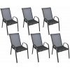 Textilomanie Záhradné kreslá TAVERNO set 6 ks, čierne