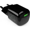 PURO - Nabíjací adaptér MiniPro USB-C, GaN, 20W, čierna