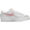 NIKE-Blazer Low Platform white/summit white/black/pink glaze Biela 40,5