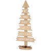 Dekorácia MagicHome Vianoce Woodeco, Strom s tabuľkami, bal. 2 ks, 40x17 cm