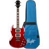 Flight Pioneer Solid Body Cherry Red Elektrické Ukulele