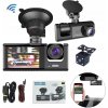 AUTOKAMERA S 3 OBJEKTÍVMI, FULL HD, PREPOJENIE S MOBILOM, VHODNÁ AJ DO TAXÍKA