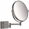 Hansgrohe AddStoris Kozmetické nástenné zrkadlo, kefovaný čierny chróm 41791340-HG