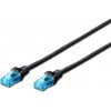 Patch cord U/UTP kat.5e PVC 0,25m Czarny