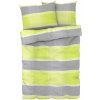 Livarno home Posteľná bielizeň, 200 x 220 cm, (sivá/limetková) (100390386)