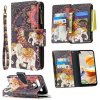 Peňaženkové kožené puzdro na LG K61 - Flower Elephants