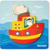 Baby drevené puzzle loďka 5 dielikov