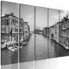 5-dielny obraz čiernobiele Benátky v plnej kráse
