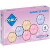 Coblo Magnetická stavebnica šesťuholníky 6 ks Pastel