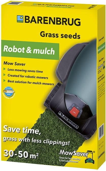 BARENBRUG Trávna zmes ROBOT&MULCH MOW SAVER 15 kg