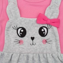 Dojčenské semiškové šatôčky New Baby For Babies ružové