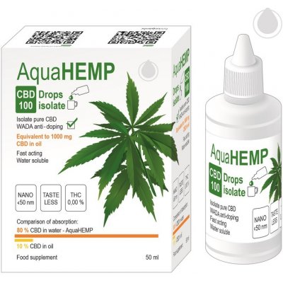 AquaHEMP CBD 100 Drops isolate 50 ml