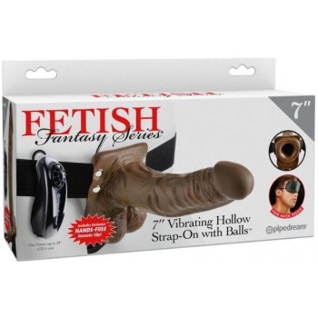 Fetish Fantasy Series 7" Hollow Strap-On Vibrating With Ball