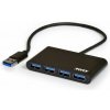 NONAME PORT CONNECT USB HUB, 4x USB 3.0, čierny 900121