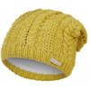 LITTLE ANGEL Čiapka pletená spadnuté vrkôčik Outlast® horčica lesk