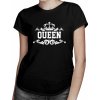 QUEEN - dámske tričko s potlačou - Tričkový | L | Čierna | Dámske - super slim